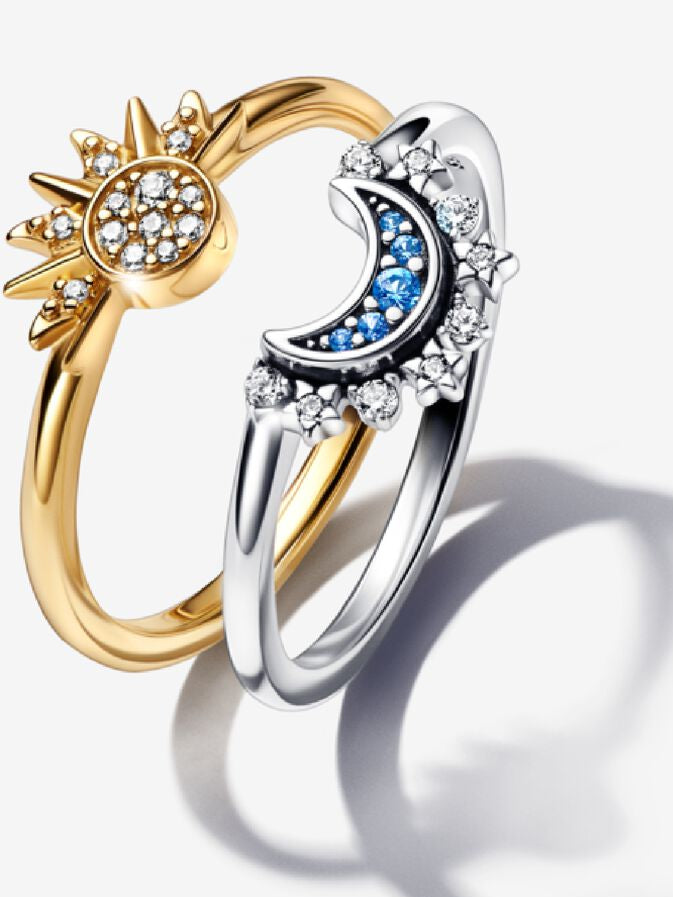 Celestial Sun & Moon Ring Set
